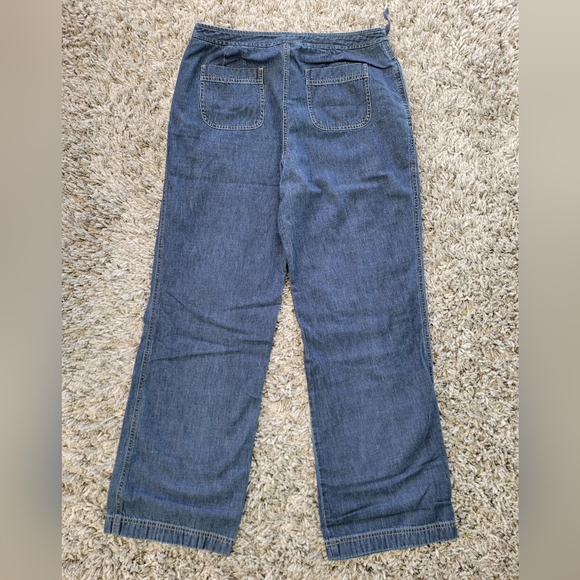 Ann Taylor Loft wide leg size 10 lightweight denim jeans - Picture 2 of 5